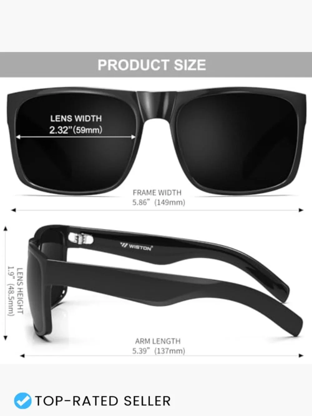 XL Wide Square Sunglasses Oversized Frame Ultra Dark Lens Men Accessories